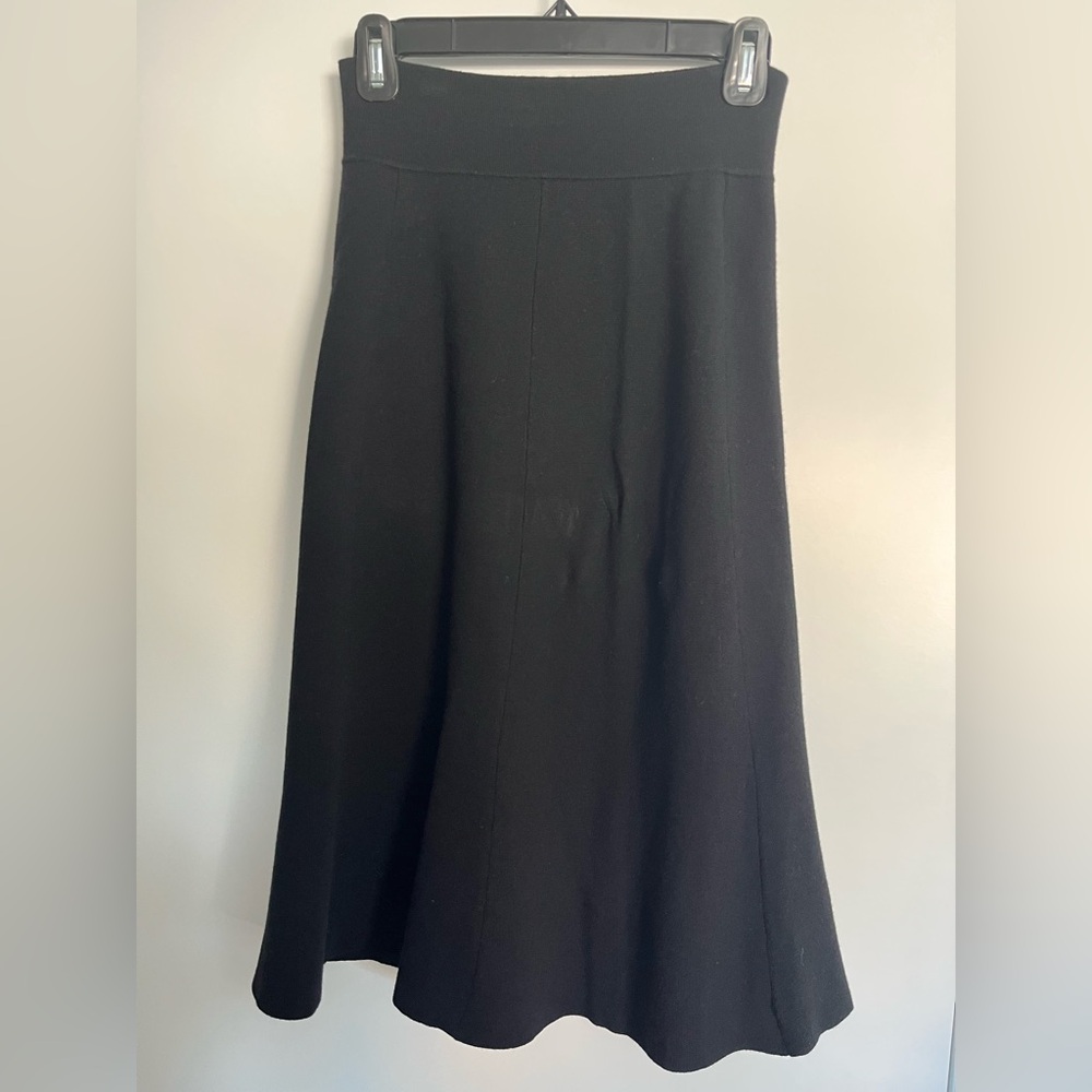 Country Road Black A-Line Skirt with Button Detail, Size S, NWOT